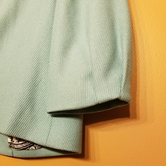 Anthropologie | Women's Tabitha Mint Green Swing Wool Jacket (Size 0) - Picture 5 of 13